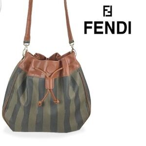 FENDI Mon Tresor Canvas Drawstring Tote Bag